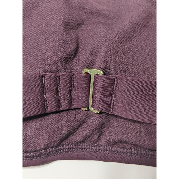 Kona Sol Bikini Top Colorblock Pink Burgundy Bandeau D/DD Swimsuit Beach Pool - Picture 7 of 11